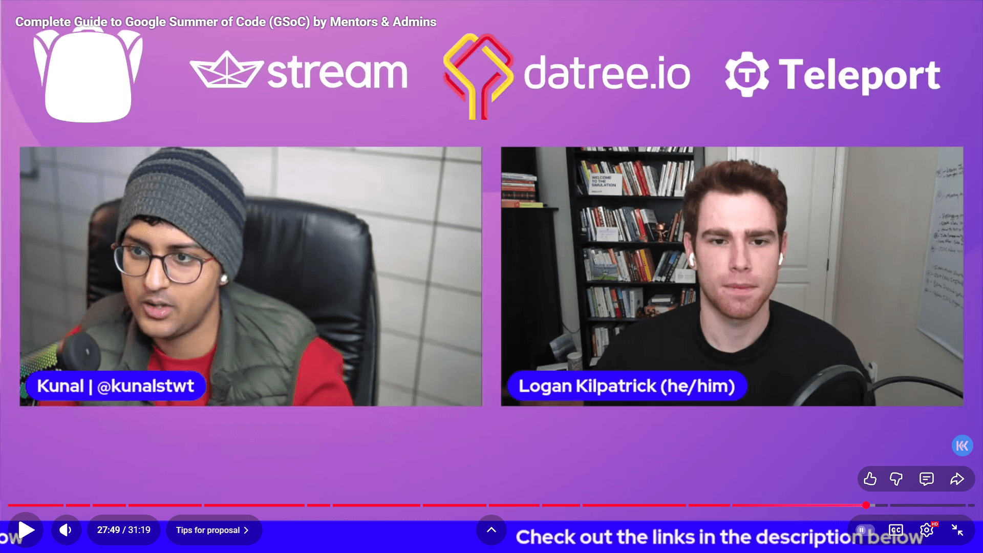 GSoC Conversation Between Kunal Kushwaha and Logan Kilpatrick